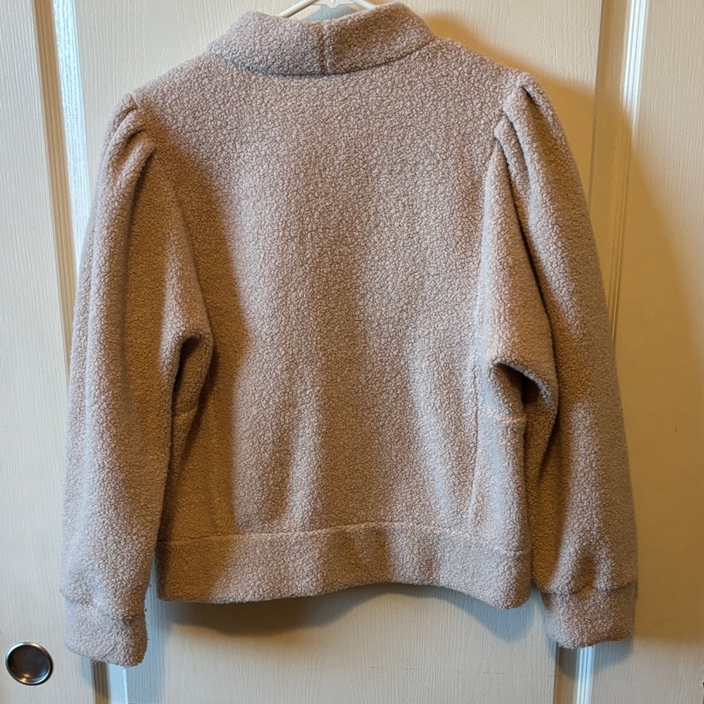 Soldout.nyc Yay to Boucle Wool Blend Almond Color Jacket - Picture 3 of 7